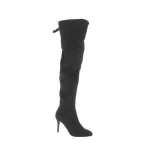 Zigi Soho Womens 8.5 M Black Faux Suede Knee High Heel Boots NIB ZB9